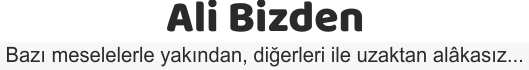 ALİ BİZDEN Logo
